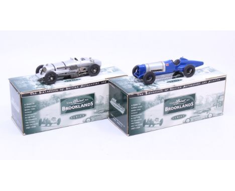 Milestone Miniatures: A pair of boxed Milestone Miniatures 1:43 vehicles, to include: Napier-Railton Brooklands 1935 MBC7; an