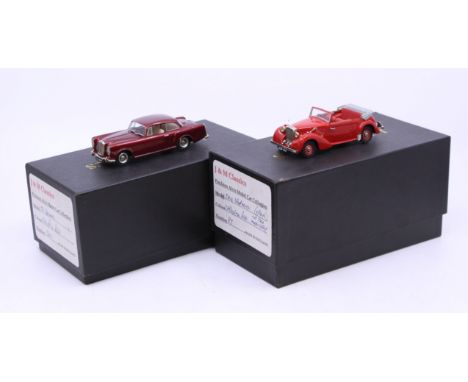 J&amp;M Classics: A pair of boxed J &amp; M Classics 1:43 vehicles, to include: TA14 Drophead (Open) Cardinal Red Number 87; 