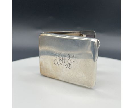 A silver match book case vespa,
makers mark W.B&amp;S William Base &amp; son Birmingham 1923,
weight 36 grams original matche
