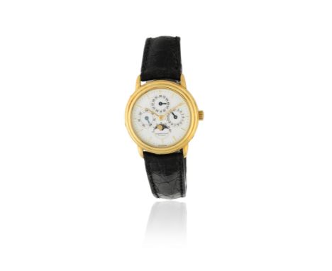 Audemars Piguet. A lady's 18K gold automatic perpetual calendar wristwatch with moon phaseModel: Quantième PerpétuelDate: Cir