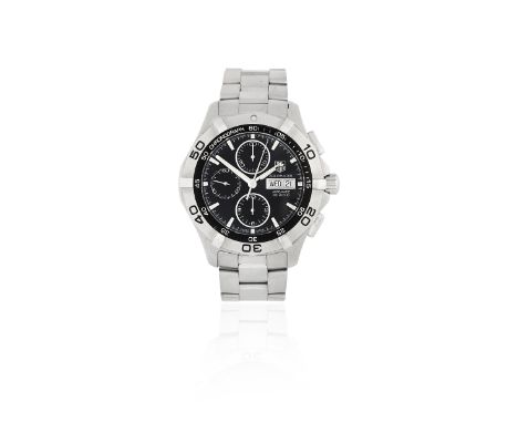 TAG Heuer. A stainless steel automatic calendar chronograph bracelet watchModel: AquaracerReference: CAF2010Date: Sold 8th Se