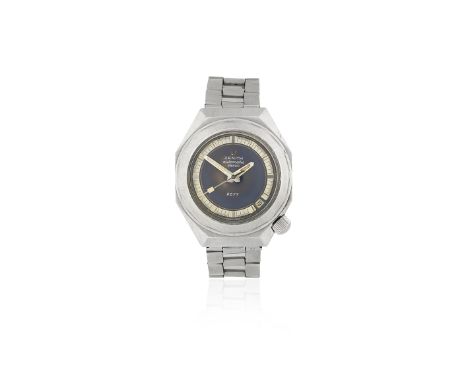 Zenith. A stainless steel automatic calendar bracelet watchModel: DefyReference: 01.1070.290Date: Circa 1972Movement: 23-jewe