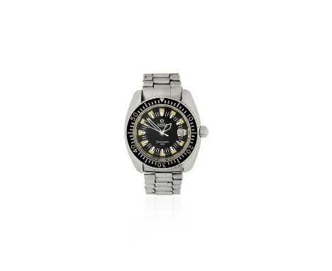 Omega. A stainless steel military style automatic calendar bracelet watchModel: Seamaster 120Reference: 166.073Date: Circa 19