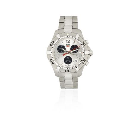 TAG Heuer. A stainless steel quartz calendar chronograph bracelet watchModel: AquaracerReference: CAF1111Date: Sold 1st Janua