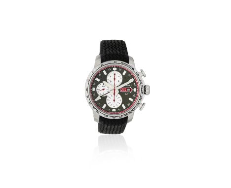 Chopard. A Limited Edition stainless steel automatic calendar chronograph drivers wristwatch with dual time zoneModel: Mille 