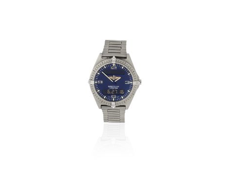 Breitling. A titanium quartz bracelet watch with digital displayModel: AerospaceReference: E56059Date: Circa 2010Movement: 7-