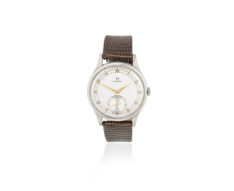 Omega. A stainless steel manual wind wristwatchReference: 2609 5BDate: Circa 1947Movement: 15-jewel Cal.30T2 manual wind, No.
