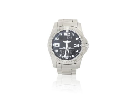 Breitling. A titanium quartz bracelet watch with digital displayModel: Aerospace ChronomètreReference: E79363Date: Sold 17th 
