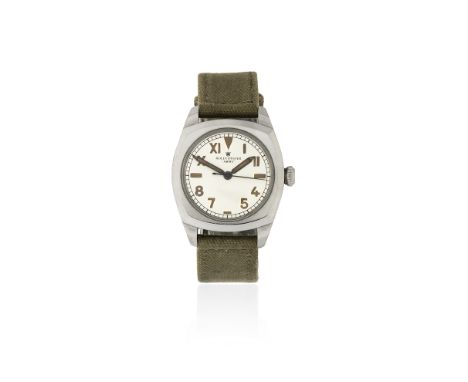 Rolex. A stainless steel manual wind cushion form wristwatch with California dialModel: Oyster 'Army'Reference: 3139Date: Cir