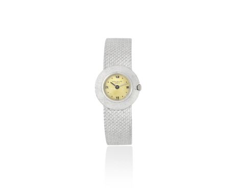 Patek Philippe. A lady's 18K white gold manual wind bracelet watchReference: 3344Date: Sold 2nd June 1967Movement: 20-jewel m