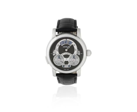 Montblanc. A stainless steel automatic calendar wristwatch with unusual chronographModel: Nicolas Rieussec Rising HoursRefere