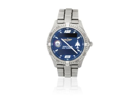 Breitling. A Limited Edition titanium quartz bracelet watch with digital displayModel: Sea Harrier AerospaceReference: E75362