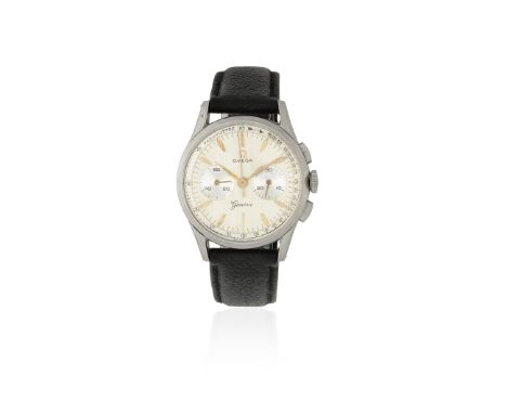 Omega. A stainless steel manual wind chronograph wristwatchReference: 2463Date: Circa 1958Movement: 17-jewel Cal.320 manual w