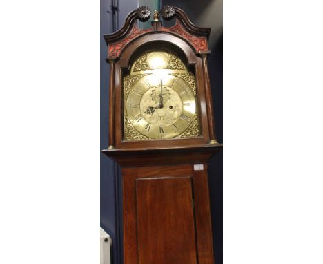 EARLY VICTORIAN MAHOGANY LONGCASE CLOCK of George III design, the 12 inch dial signed 'Alex Mitchell, Gorbals', with Roman nu