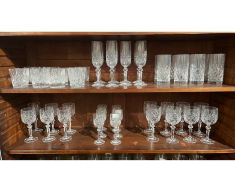 Crystal glasses including champagne, wine, tumblers (quantity) 