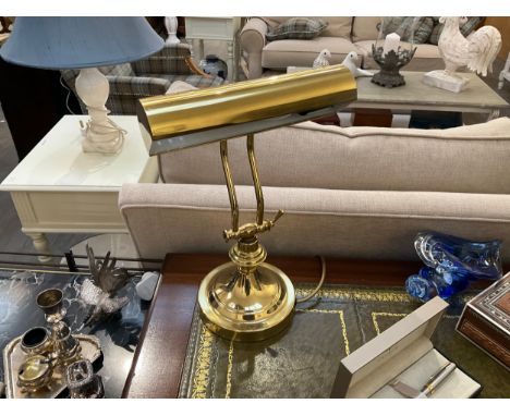 A modern brass bankers lamp, Collectors Electrical Item, see Information Pages 
