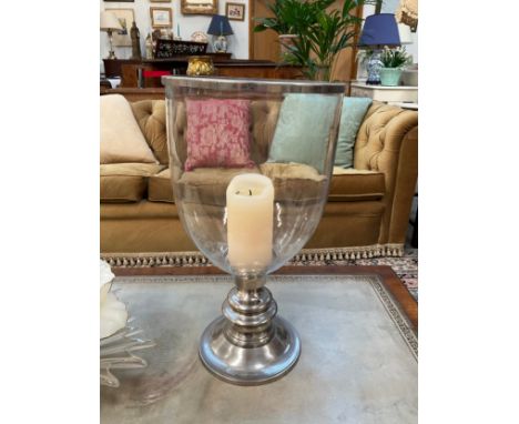A modern hurricane lamp, 43.5cm tall, Collectors Electrical Item, see Information Pages 