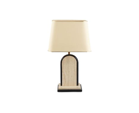 TABLE LAMP A vintage travertine table lamp. Italy, c.1970. 71cm(h)