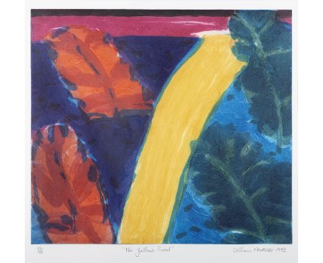 WILLIAM CROZIER HRHA (1930-2011)The Yellow Road (1993)Lithograph, 51 x 53cmSigned, dated 1993 and numbered 25/75