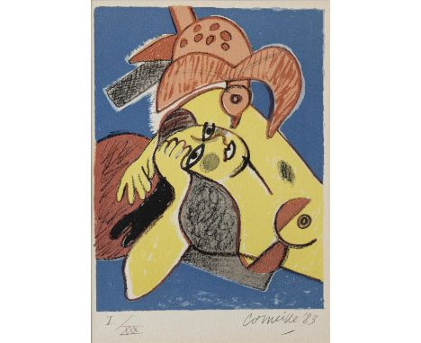 CORNEILLE (CORNEILLE GUILLAUME BEVERLOO) (1922-2010)Nude with BirdLithograph, 24 x 16cmSigned, dated (19)'83 and numbered 1/X