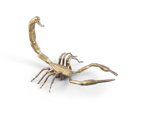 P. MAS-ROSSI A brass sculpture in the form of a scorpion, signed P. Mas-Rossi. Italy, c. 1970. 34 x 23 x 22cm(h)