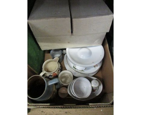 Three boxes of china to include Royal Worcester