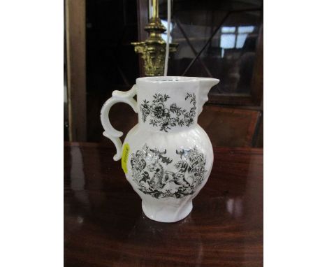 A Royal Worcester Centenary jug, printed with a view of the factory and coats of arms, height 5ins