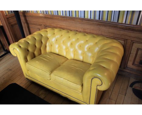Art Forma Yellow Chesterfield Sofas 160 x 90 x 70cm