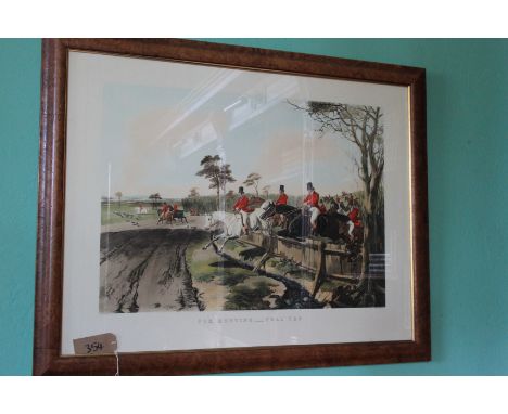Framed Print Fox Hunting Full Cry After The Original Painting Titled Full Cry By John Frederick Herring Sr 1040mm x 353mm