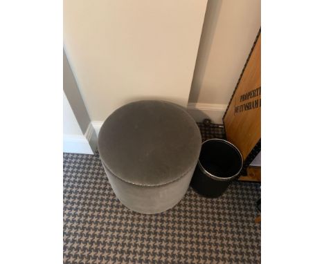 Upholstered Velvet Pouffe 46 x 40cm