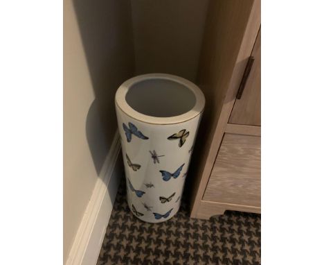 India Jane Ceramic Umbrella Stand Butterfly Pattern H46 DIA21