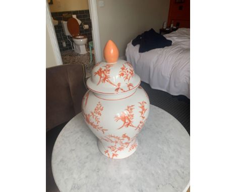 Ceramic Temple Jar With Lid 47cm
