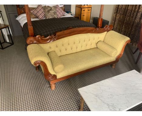 Regency Scroll Mahogany Sofa 198 X 58 X 84cm