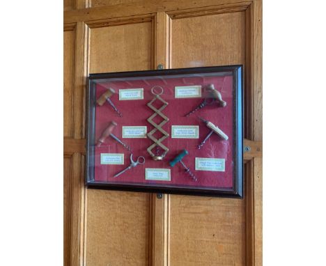 Boxed Wall Art Comprising Of Cork Screws In Perspex Case 57 x 45cm