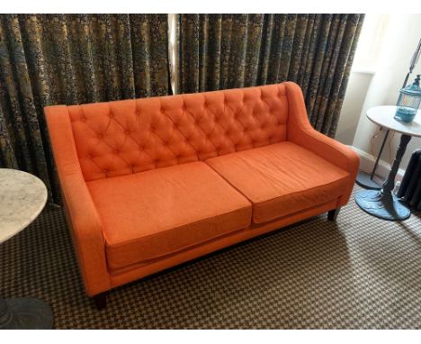 An Upholstered Linen Liberty Sofa 183 x 80 x 86cm