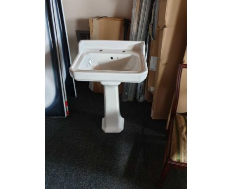 5 x Premier Carlton Traditional 500mm Pedestal Basin Hand Wash Basin And Pedestal New In Box