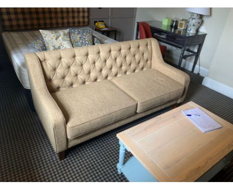 Liberty Upholstered Tufted Back Linen Sofa 183 X 80 X 86cm
