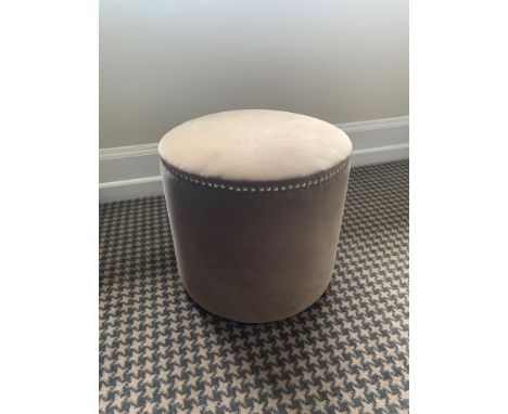 Studded Pouffe In Velvet 46 x 42cm