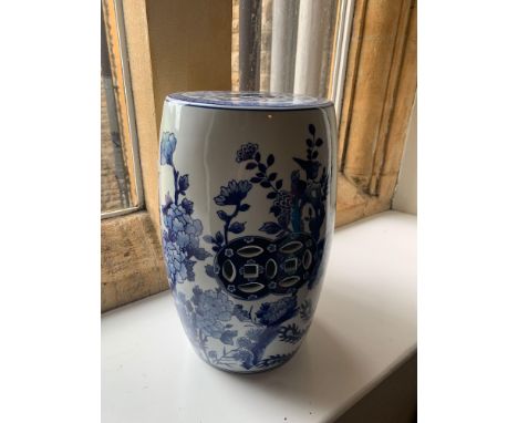Chinoiseries Pattern Ceramic Stool 40cm