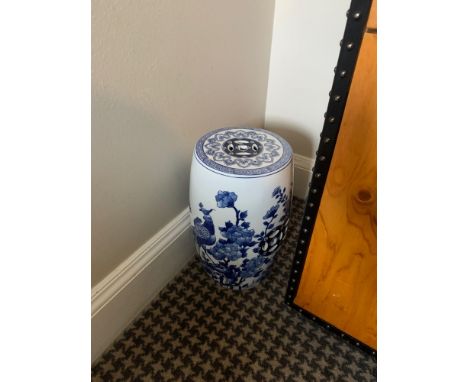 Chinoiseries Pattern Ceramic Stool 40cm