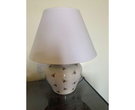 India Jane Bee Patterned Ceramic Table Lamp With Shade