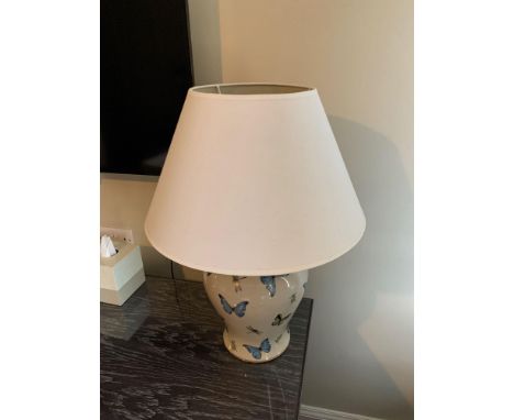 India Jane Ceramic Butterfly Lamp Base With Shade