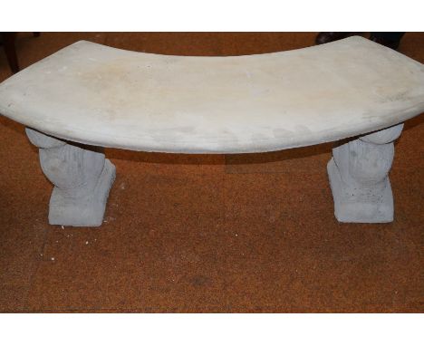 Stone-wear squirrel garden bench