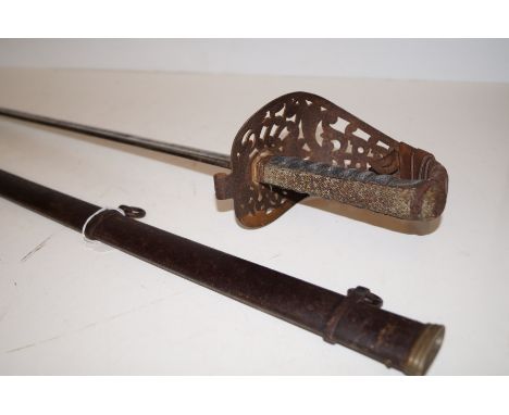 Victorian sword and scabbard with shagreen handle
