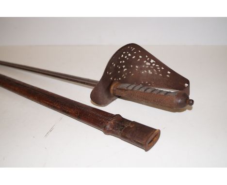 Victorian sword and scabbard with shagreen handle