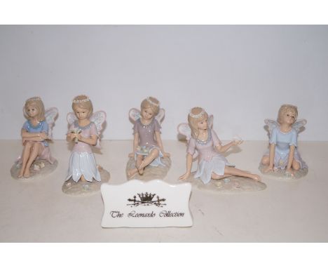 Collection of 5 "The Leonardo Collection" figures and a ceramic plaque