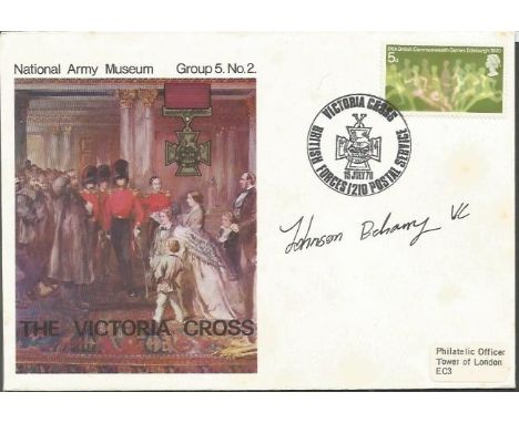 Johnson Beharry VC signed 1970 National Army Museum Victoria Cross cover Good Condition. All signed items come with our certi
