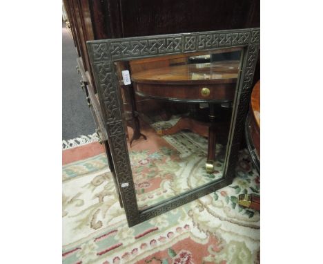 A vintage pewter frame mirror of Celtic Knot design