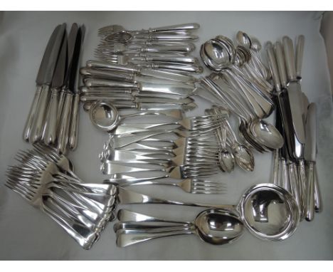 A 1960/70's set of HM silver cutlery by Garrard and Co of London, approx 8 piece setting plus extras (114 pieces), including 