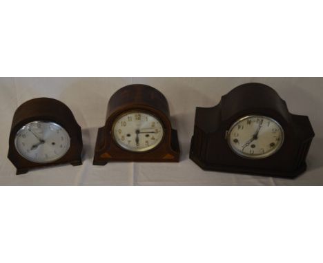 3 mantleclocks, 'Smiths', 'S T Hopper, Boston' and the last marked 'Foreign' 